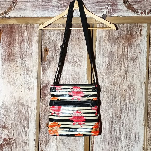 2 items! Sakroots crossbody & wallet vibrant floral pattern pops - Picture 2 of 16